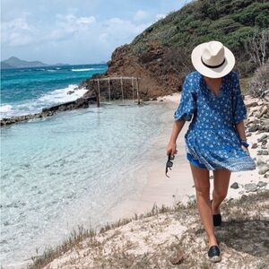 Boho printed mini dress